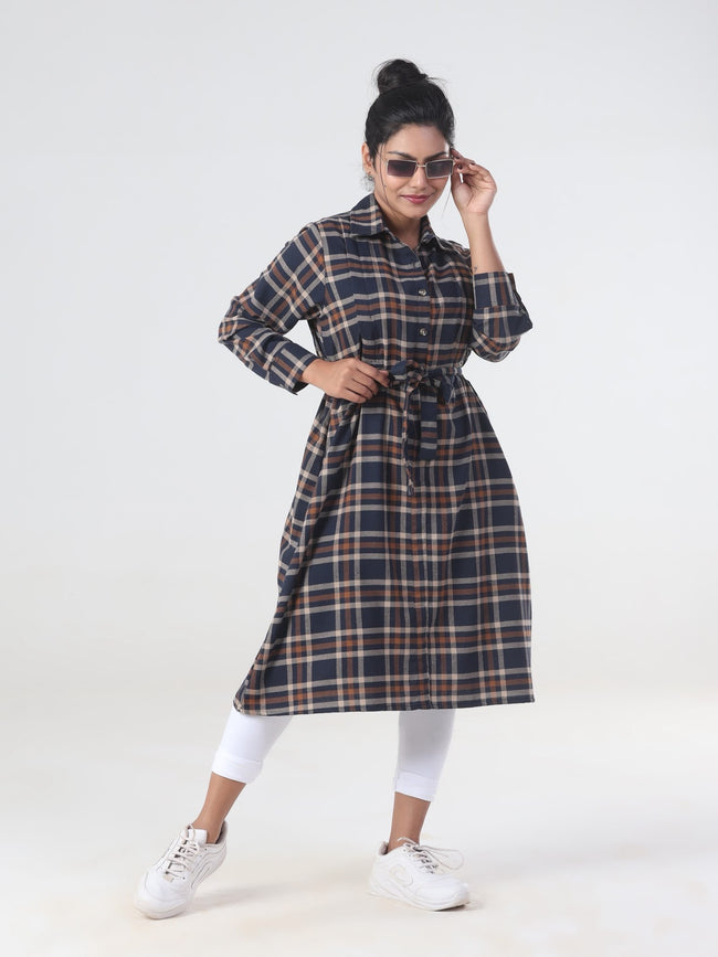 Indo western check Top