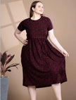 black & red floral frock