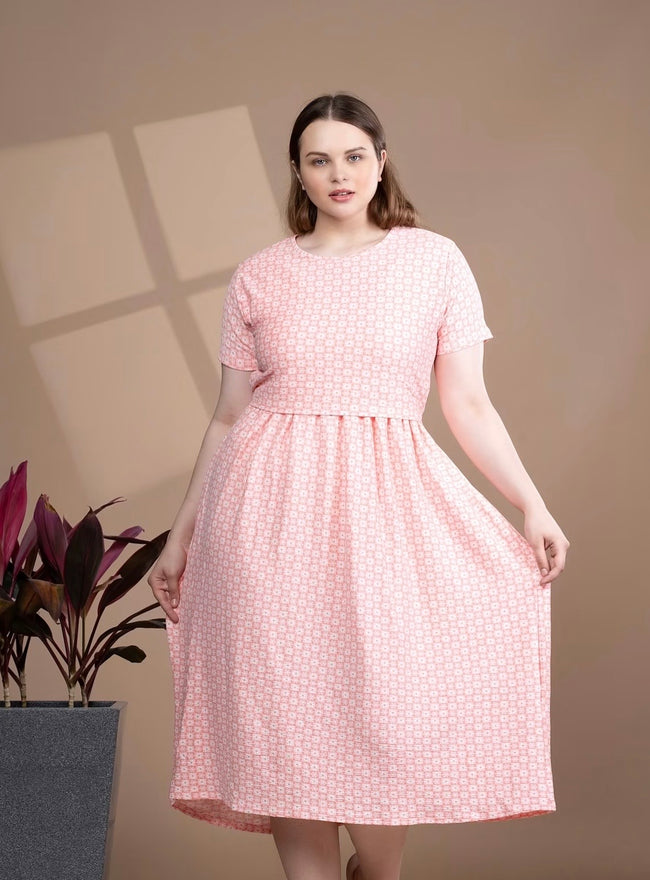 Baby pink zipless Frock