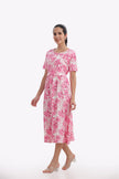 Botanical Floral Print Zipless Feeding Frock