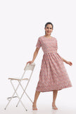 Blushing Floral Print Zipless Feeding Frock