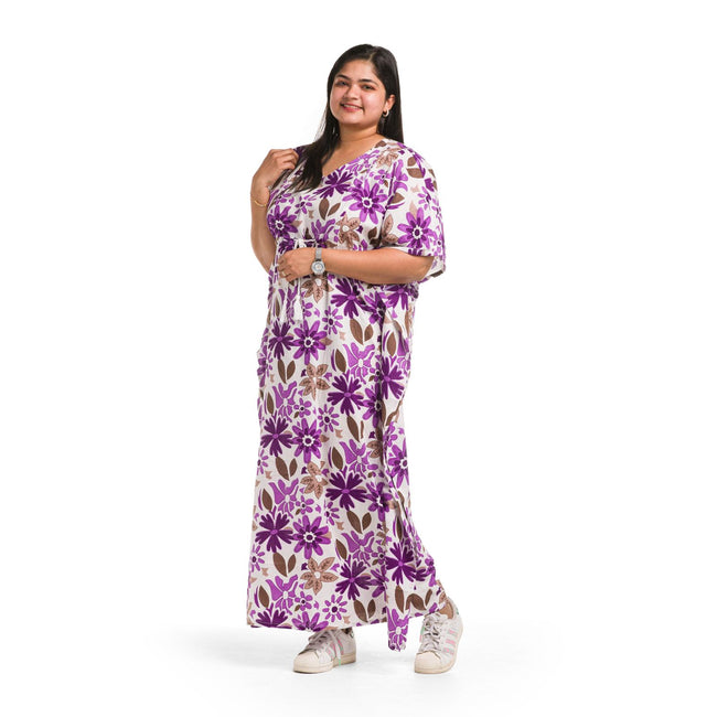 Purple Floral Rajasthani kaftan