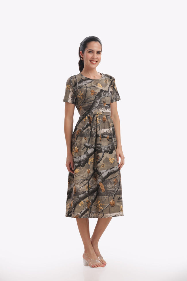 Camo print zipless Frock