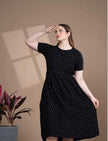 Black floral feeding frock