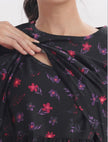Black Floral Zipless Frock