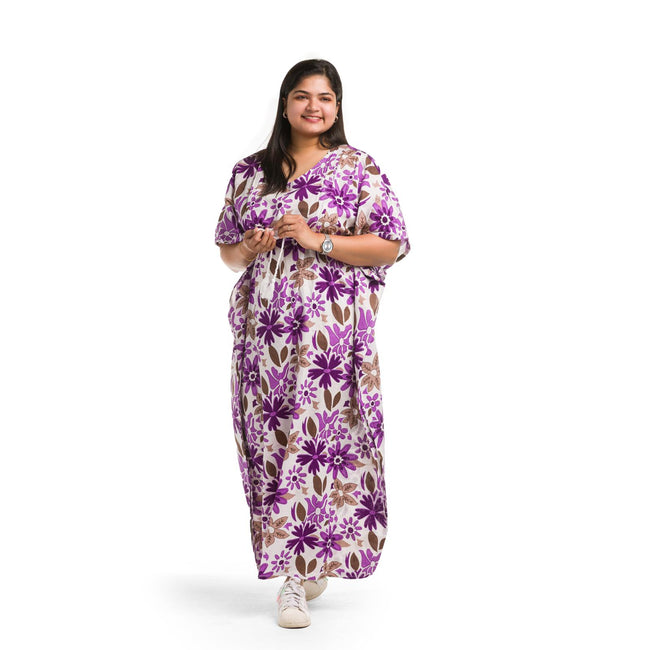 Purple Floral Rajasthani kaftan