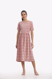 Blushing Floral Print Zipless Feeding Frock