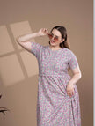 Pink Floral Zipless Frock