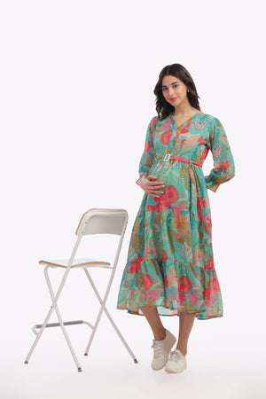 Green Floral Frock