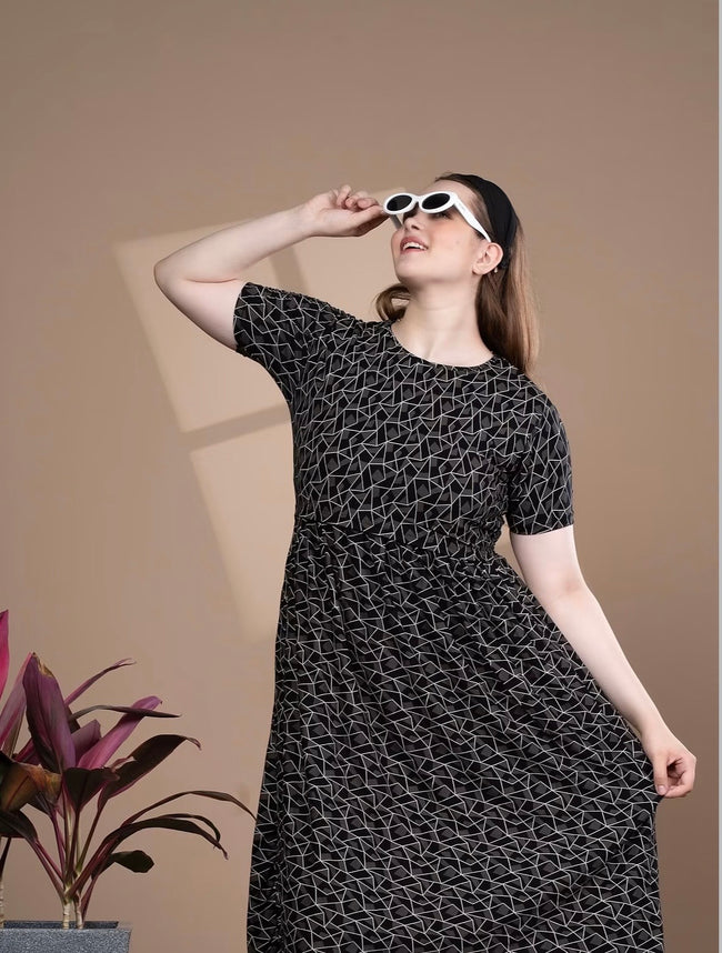 Black zipless Frock