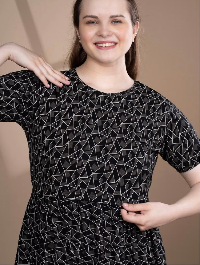 Black zipless Frock