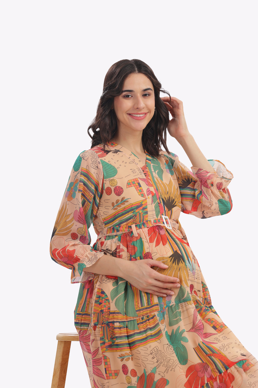 Autumn Bloom feeding frock