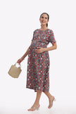 Fusion Floral Print Zipless Feeding Frock