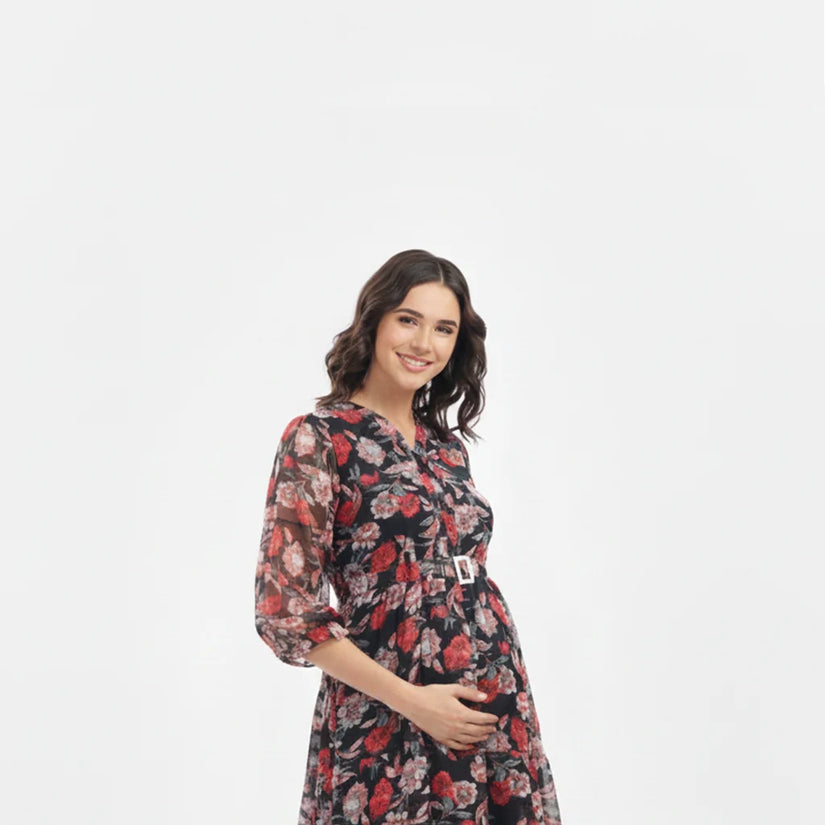 Vintage rose feeding frock